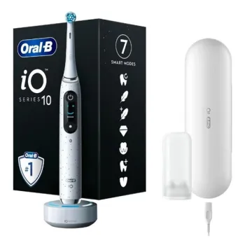 Oral-B iO™ Series 10 Stardust White elektromos fogkefe, fehér szín 