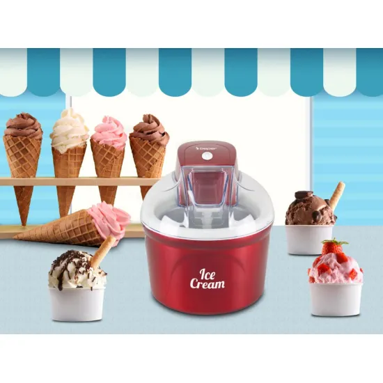 Beper P102GEL002 fagylalt és sorbet készítő gép, 1.8L, 12W, piros szín 