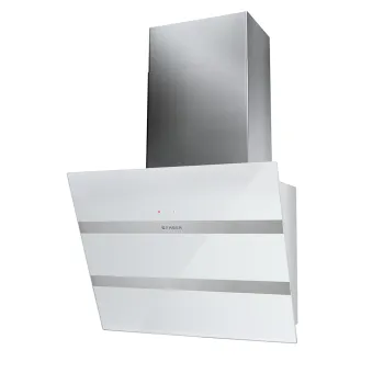 Faber STEELMAX EV8 LED WH/X A55 beépíthető falra szerelhető döntött kürtös konyhai elszívó, 55 cm, LED világítás, inox/fehér szín, 330.0538.525