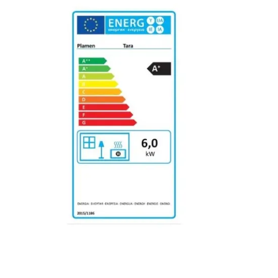 Warnex Plamen Tara öntvény kandalló, 6kW, fekete szín 