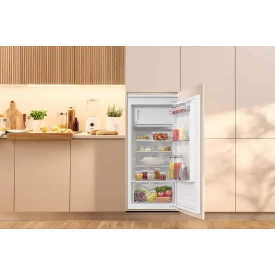 Gorenje RBI512E21 beépíthető egyajtós hűtőszekrény fagyasztóval, 163/16L, inverteres kompresszor, 54x54.5x122.1 cm