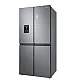 Samsung RF48A401EM9/EO No Frost side by side hűtőszekrény francia ajtós kialakítással, 329/159L, Digitális Inverter Kompresszor, 83.3x74x179.3 cm, matt ezüst szín 