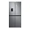 Samsung RF48A401EM9/EO No Frost side by side hűtőszekrény francia ajtós kialakítással, 329/159L, Digitális Inverter Kompresszor, 83.3x74x179.3 cm, matt ezüst szín 