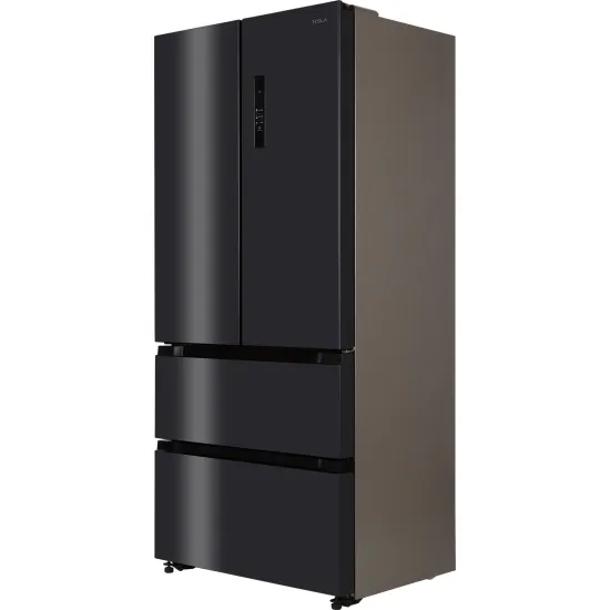 Tesla RF5200FMAE Total No Frost side by side hűtőszekrény, francia ajtós kialakítással, inverter motor, 347/169L, sötét inox szín 