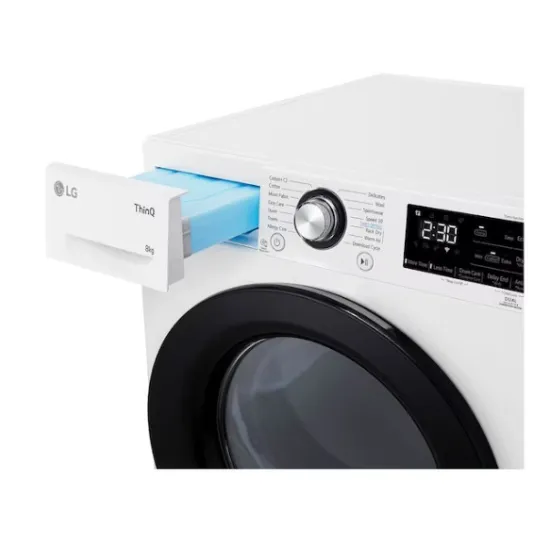 LG RH80V3AVBN hőszivattyús szárítógép, 8 kg, Wifi, inverter motor, 60x66x85 cm