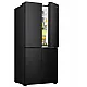 Hisense RQ5P470SAFE Total No Frost side by side hűtőszekrény francia ajtós kialakítással, Wifi, 304/179L, inverter kompresszor, 79.4x69.8x178.5 cm, fekete szín