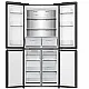 Hisense RQ5P470SAFE Total No Frost side by side hűtőszekrény francia ajtós kialakítással, Wifi, 304/179L, inverter kompresszor, 79.4x69.8x178.5 cm, fekete szín