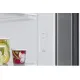 Samsung RS57DG410EM9EO No Frost side by side hűtőszekrény, 370/208L, Digitalis Inverter Kompresszor, Wifi, 91.2x65.4x178 cm, matt ezüst szín
