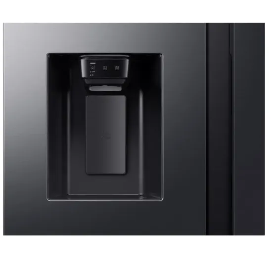 Samsung RS70F64KEFEO side by side hűtőszekrény, 420/220L, AI inverteres kompresszor, Wifi, 91.2x72.6x178.4 cm, fekete DOI szín 