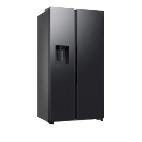 Samsung RS70F64KEFEO side by side hűtőszekrény, 420/220L, AI inverteres kompresszor, Wifi, 91.2x72.6x178.4 cm, fekete DOI szín 