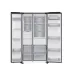 Samsung RS70F64KEFEO side by side hűtőszekrény, 420/220L, AI inverteres kompresszor, Wifi, 91.2x72.6x178.4 cm, fekete DOI szín 