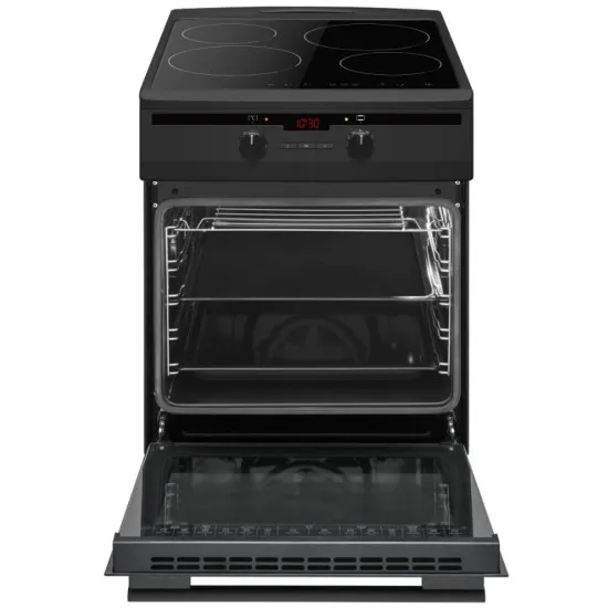 Amica SIA111 SB indukciós tűzhely matt fekete 50x60x85 cm, gőztisztítás funkcióval Soft Close - lassú ajtó zárással