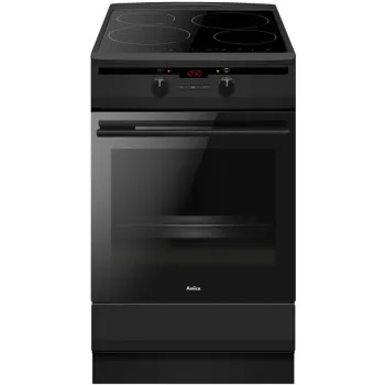 Amica SIA111 SB indukciós tűzhely matt fekete 50x60x85 cm, gőztisztítás funkcióval Soft Close - lassú ajtó zárással