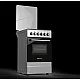 Novacook T50GE INX kombinált tűzhely, 46L, szikragyújtás, fém dísztető, 50x60x87 cm, inox szín 