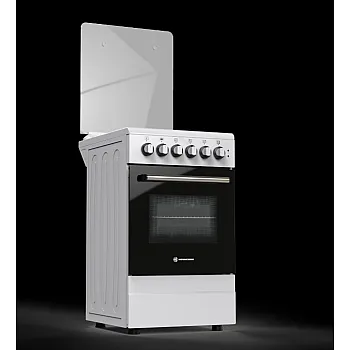 Novacook T50GE W kombinált tűzhely, 46L, szikragyújtás, fém dísztető, 50x60x87 cm 
