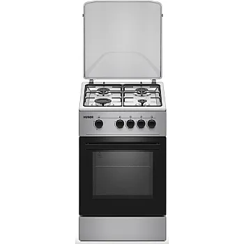 Hunor TG5640-I gáztűzhely, 54L, fém dísztető, 49.5x59x83 cm, inox szín