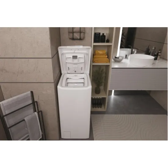 Haier THASN2856TM4-S felültöltős mosógép, 8.5 kg, gőz, Wifi, inverter motor, 40.5x60x86 cm