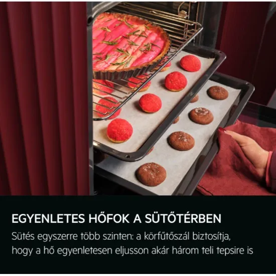 AEG TU5PB431SB beépíthető sütő, 72L, Wifi, pirolitikus tisztítás, 59.4x56.8x59.5 cm, fekete szín 