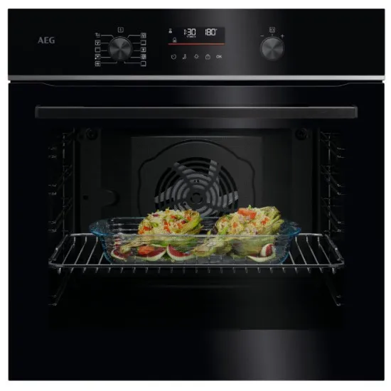 AEG TU5PB431SB beépíthető sütő, 72L, Wifi, pirolitikus tisztítás, 59.4x56.8x59.5 cm, fekete szín 