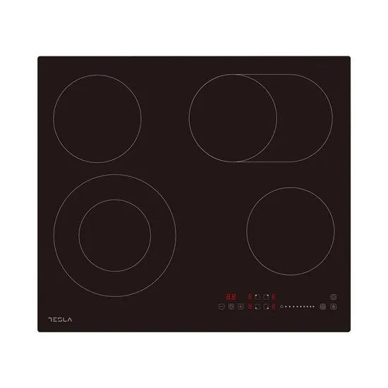 Tesla HV6411MX beépíthető kerámialap, 51.9x58.9x5.5 cm, fekete szín 