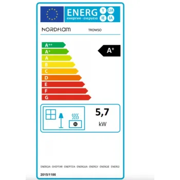 Nordflam Tromso öntvény kandalló szürke kerámia csempe borítással 5,7kW