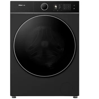 Hisense WF5I1045BBQ elöltöltős mosógép, 10.5 kg, gőz, Wifi, 59.5x55x84.5 cm, fekete szín 