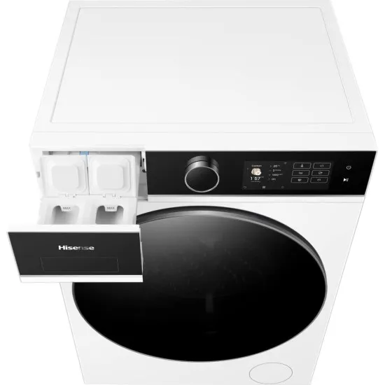 Hisense WF5I1045BWQ elöltöltős mosógép, 10.5 kg, Wifi, gőz,59.5x55x84.5 cm