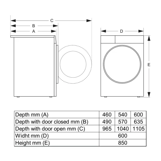 Gorenje WG484A31 elöltöltős mosógép, 8 kg, 1400 fordulat, gőz, Wifi, 60x54x85 cm