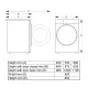 Gorenje WG484A31 elöltöltős mosógép, 8 kg, 1400 fordulat, gőz, Wifi, 60x54x85 cm