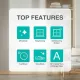Gorenje WG484A31B elöltöltős mosógép, 8 kg, gőz, Wifi, 60x54x85 cm, fekete szín 