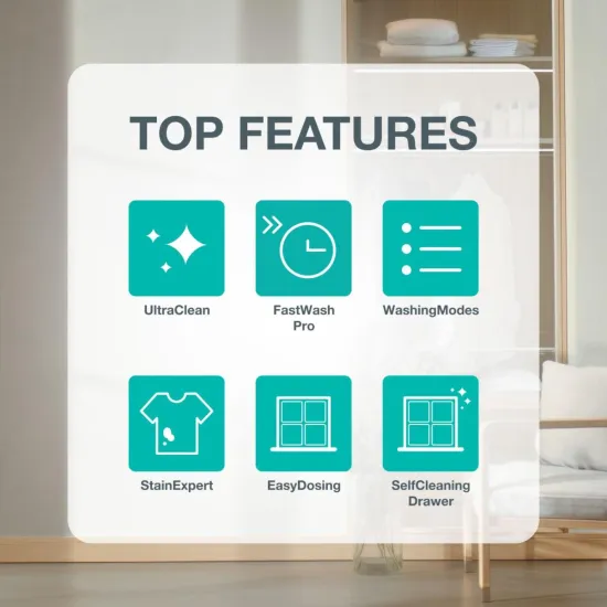 Gorenje WG694A11 elöltöltős mosógép, 9 kg, Wifi, gőz, 60x54x85 cm