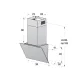 Gorenje WHI66236B beépíthető falra szerelhető döntött kürtös konyhai elszívó, 59.5x41.2x45 cm, fekete szín 