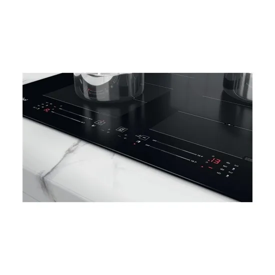 Whirlpool WF S8865 NE beépíthető indukciós kerámialap, 65x51x5.4 cm, fekete szín