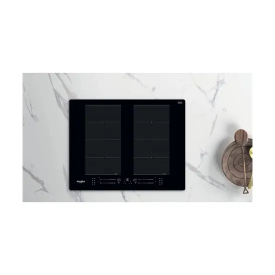 Whirlpool WF S8865 NE beépíthető indukciós kerámialap, 65x51x5.4 cm, fekete szín