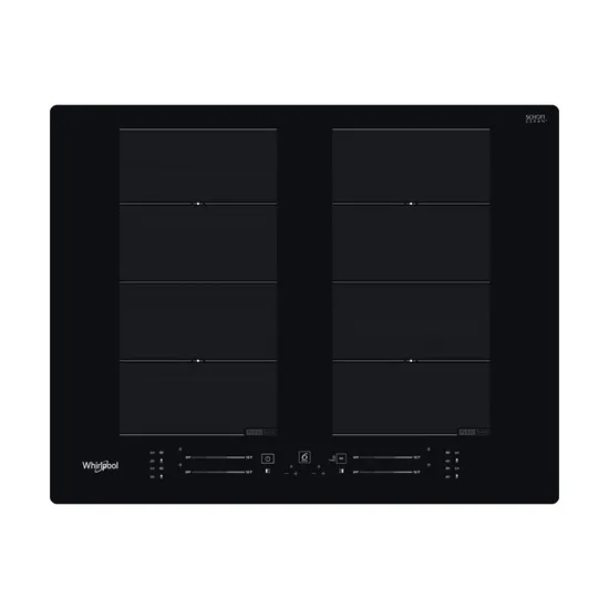Whirlpool WF S8865 NE beépíthető indukciós kerámialap, 65x51x5.4 cm, fekete szín