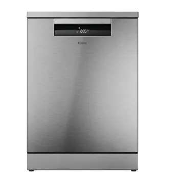 Haier XF 4A4M4BX mosogatógép, 14 teríték, Bio Led fertőtlenítő fénnyel, 3 kosár, Wifi, automatikus ajtónyitás, inverter motor, 59.7x59.8x85 cm, inox szín 