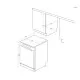 Haier XF 4A4M4PB mosogatógép, 14 teríték, inverter motor, 3 kosár, Wifi, automatikus ajtónyitás, 59.7x59.8x85 cm, fekete szín