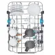 Haier XF0C3TB0FW mosogatógép, 10 teríték, Wifi, inverter motor, automatikus ajtónyitás, 44.8x60.5x84.6 cm
