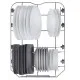 Haier XF1C3TB1FX mosogatógép, 11 teríték, Wifi, inverter motor, 3 kosár, automatikus ajtónyitás, 44.8x60.5x84.6 cm, inox