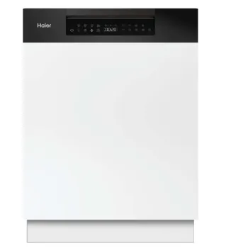 Haier XH 4A4F4B kezelőpaneles beépíthető mosogatógép, 14 teríték, Wifi, inverter motor, 3 kosár, automatikus ajtónyitás, 59.7x57.2x84.8 cm, inox szín 