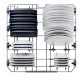 Haier XU 4A4M4PSX pult alá építhető kezelőpaneles mosogatógép,  inox gyári előlappal, 14 teríték, Wifi, inverter motor, 3 kosár, automatikus ajtónyitás, 59.7x55.5x81.8 cm