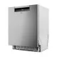 Haier XU 4A4M4PSX pult alá építhető kezelőpaneles mosogatógép,  inox gyári előlappal, 14 teríték, Wifi, inverter motor, 3 kosár, automatikus ajtónyitás, 59.7x55.5x81.8 cm