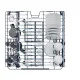 Haier XU 4A4M4PSX pult alá építhető kezelőpaneles mosogatógép,  inox gyári előlappal, 14 teríték, Wifi, inverter motor, 3 kosár, automatikus ajtónyitás, 59.7x55.5x81.8 cm
