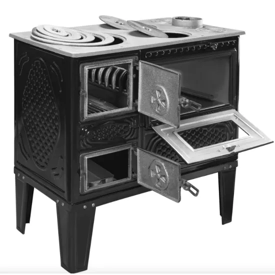 Hunor YTK 210 sparhelt fekete jobbos 7,85 kW, öntvény tűztérrel, 81x40x75 cm 