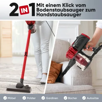Clatronic BS 1314 álló porszívó, 600W, antracitvörös szín 