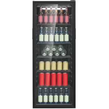 Bomann KSG 7292 üvegajtós italhűtő, 236L, 55x55x143 cm, fekete szín 