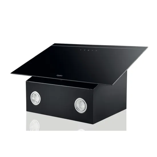 Whirlpool AKR 62F LT K beépíthető falra szerelhető döntött kürtös konyhai elszívó, 59.8x32.6x36 cm, fekete szín 