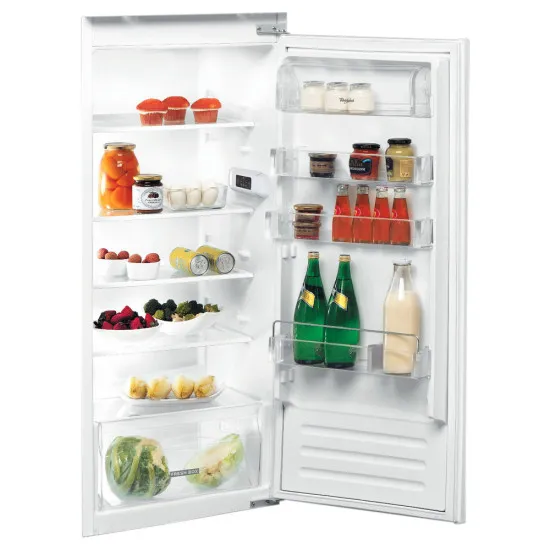 Whirlpool ARG 7182 beépíthető egyajtós hűtőszekrény, 209L, 54x54.5x122 cm, inox 