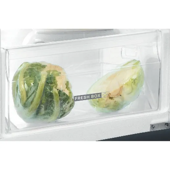 Whirlpool ARG 7182 beépíthető egyajtós hűtőszekrény, 209L, 54x54.5x122 cm, inox 