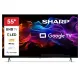 Sharp 55HP5265E 4K UHD Smart QLED TV, 55", 139.7 cm 